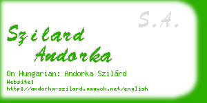 szilard andorka business card